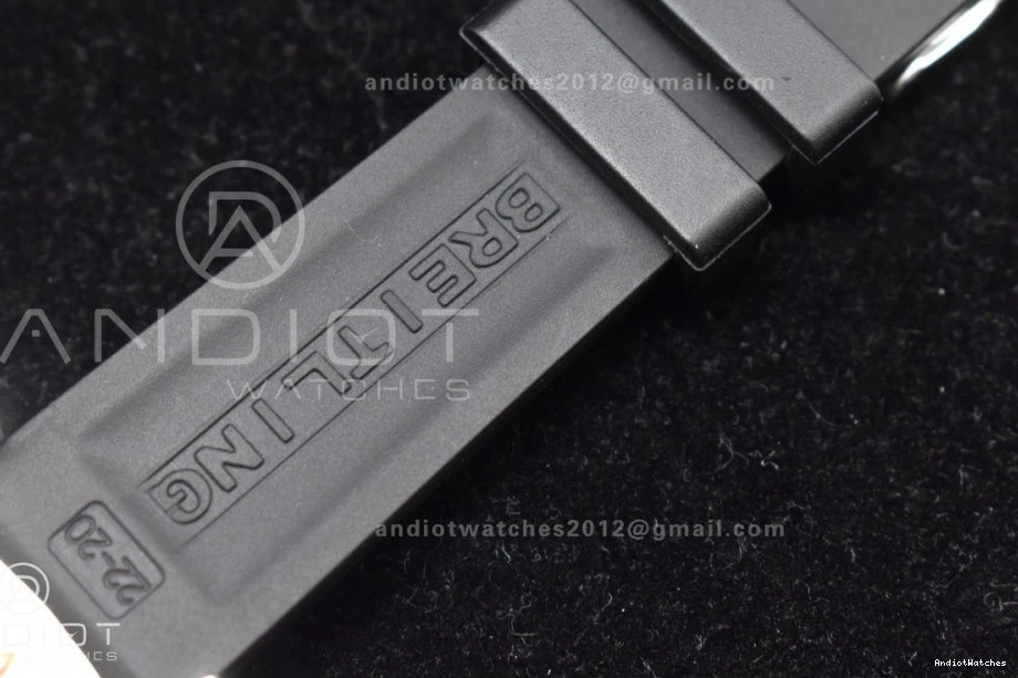 A Bezel Dial Rehaut Best Superocean Edition and 44 1:1 On Rubber Casual Black with TF Automatic Strap Yellow Black 471 0103